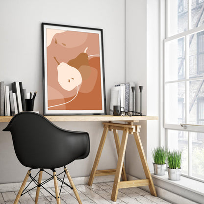 Whispering Pears Silhouette Art Print