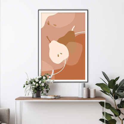 Whispering Pears Silhouette Art Print