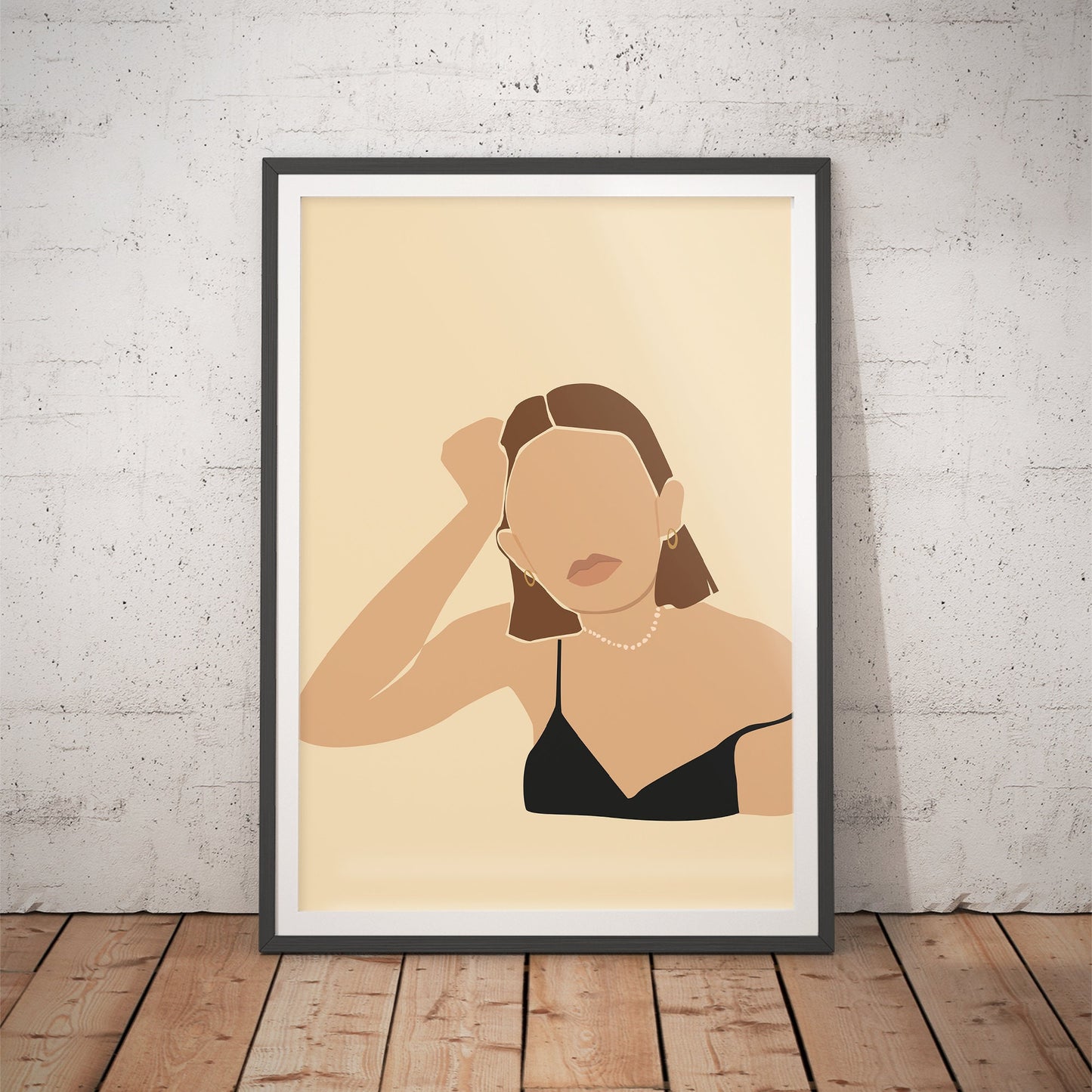 Elegant Woman in Black Art Print