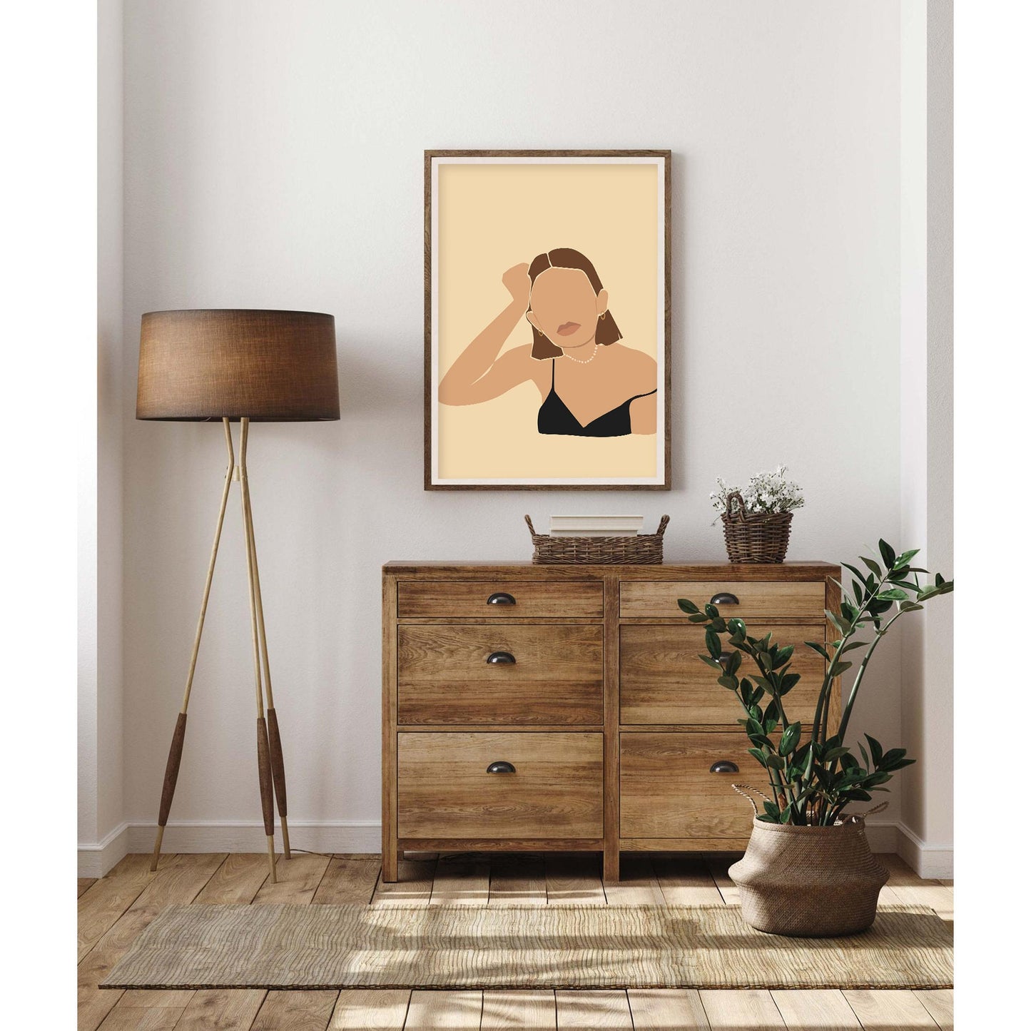 Elegant Woman in Black Art Print