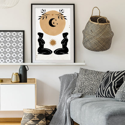 Lunar Grace Feminine Art Print