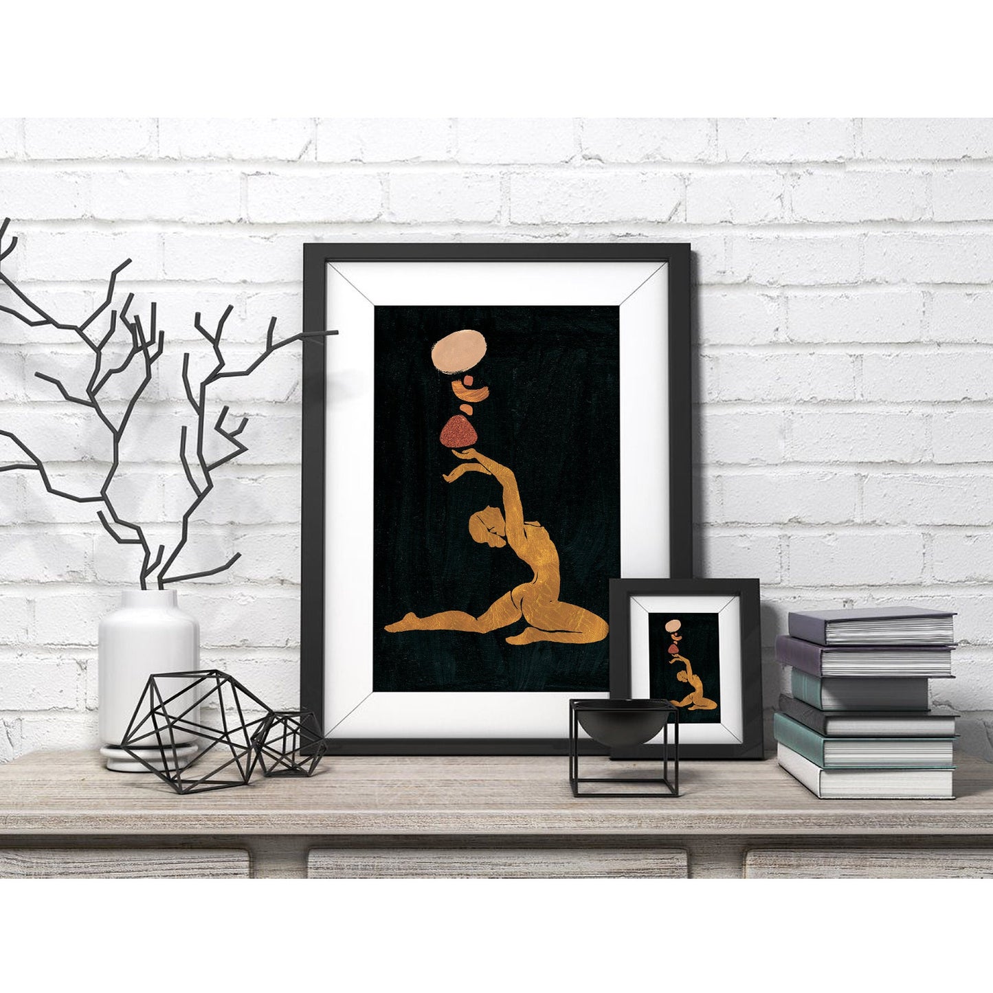 Golden Contemplation Art Print