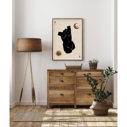 Silhouette Lunar Bust Art Print