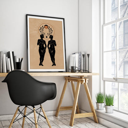 Twin Shadows Feminine Art Print