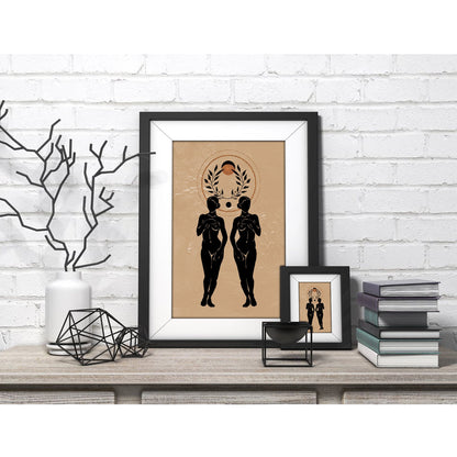 Twin Shadows Feminine Art Print