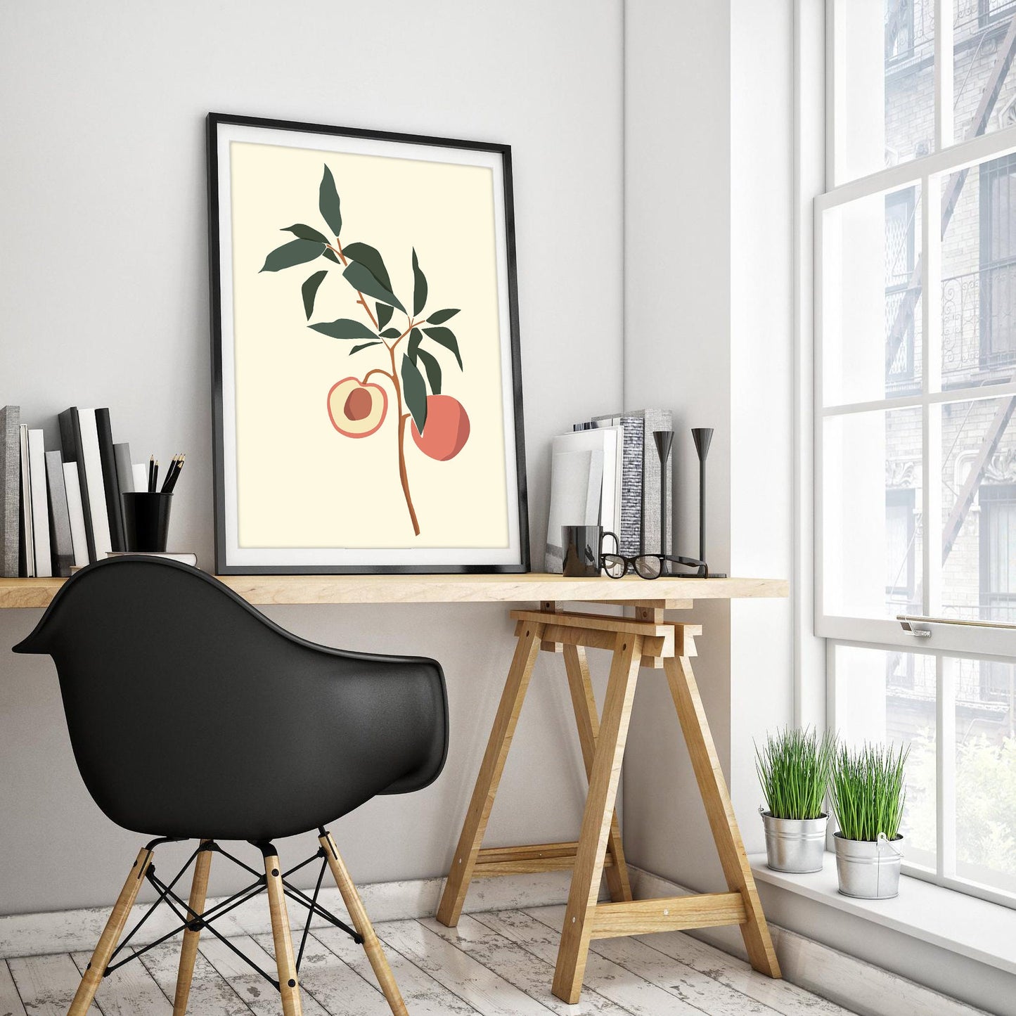 Peachy Keen Branch Art Print