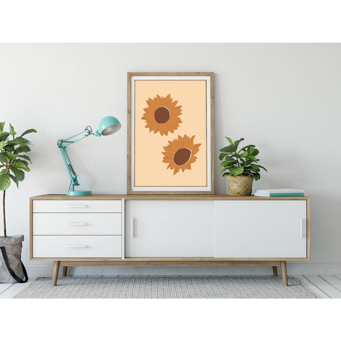 Sunlit Sunflowers Art Print