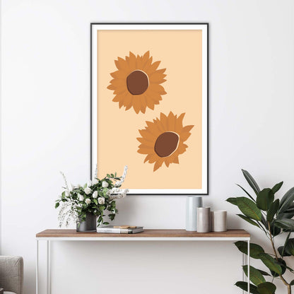 Sunlit Sunflowers Art Print