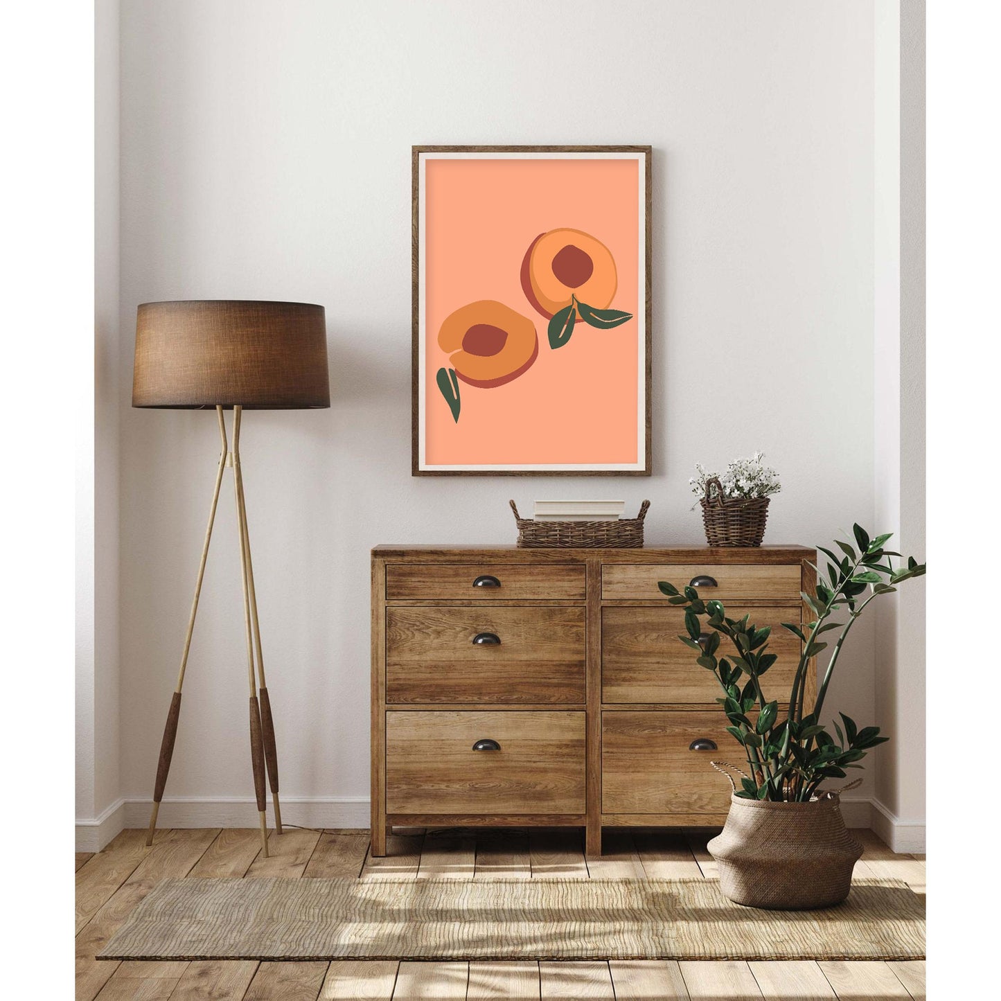 Golden Apricot Orchard Art Print