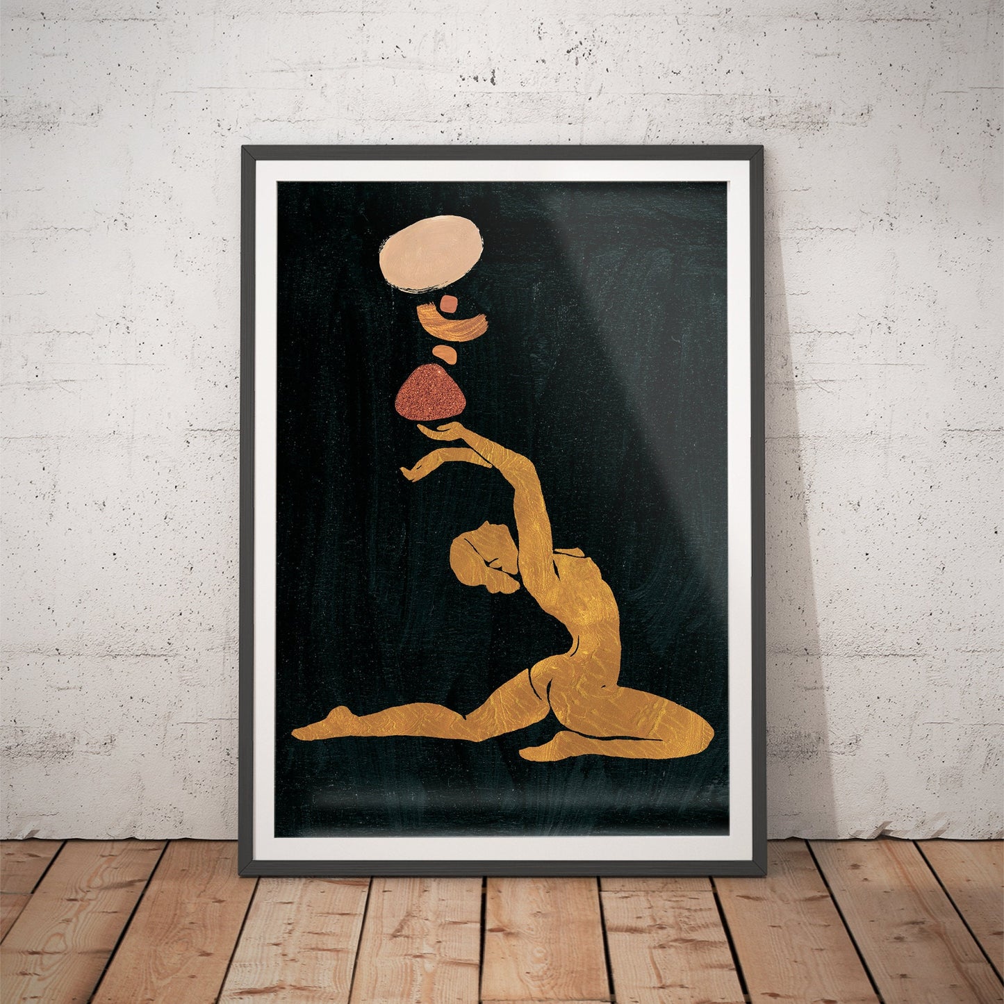 Golden Contemplation Art Print