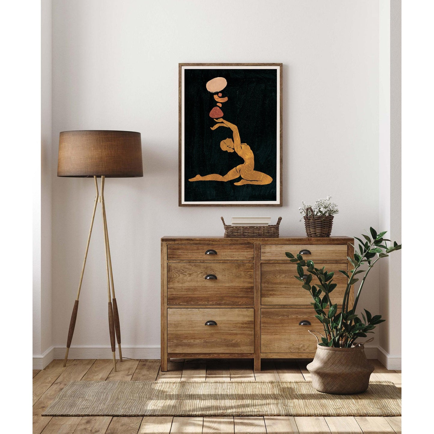 Golden Contemplation Art Print