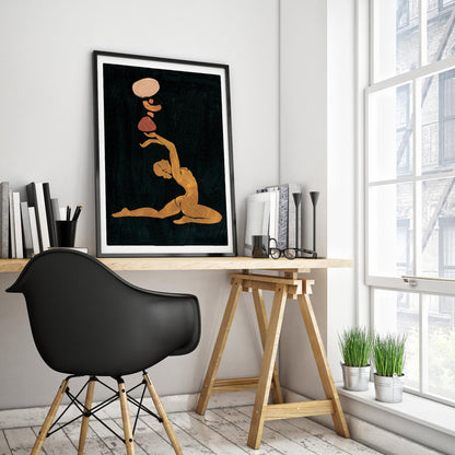 Golden Contemplation Art Print