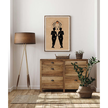 Twin Shadows Feminine Art Print