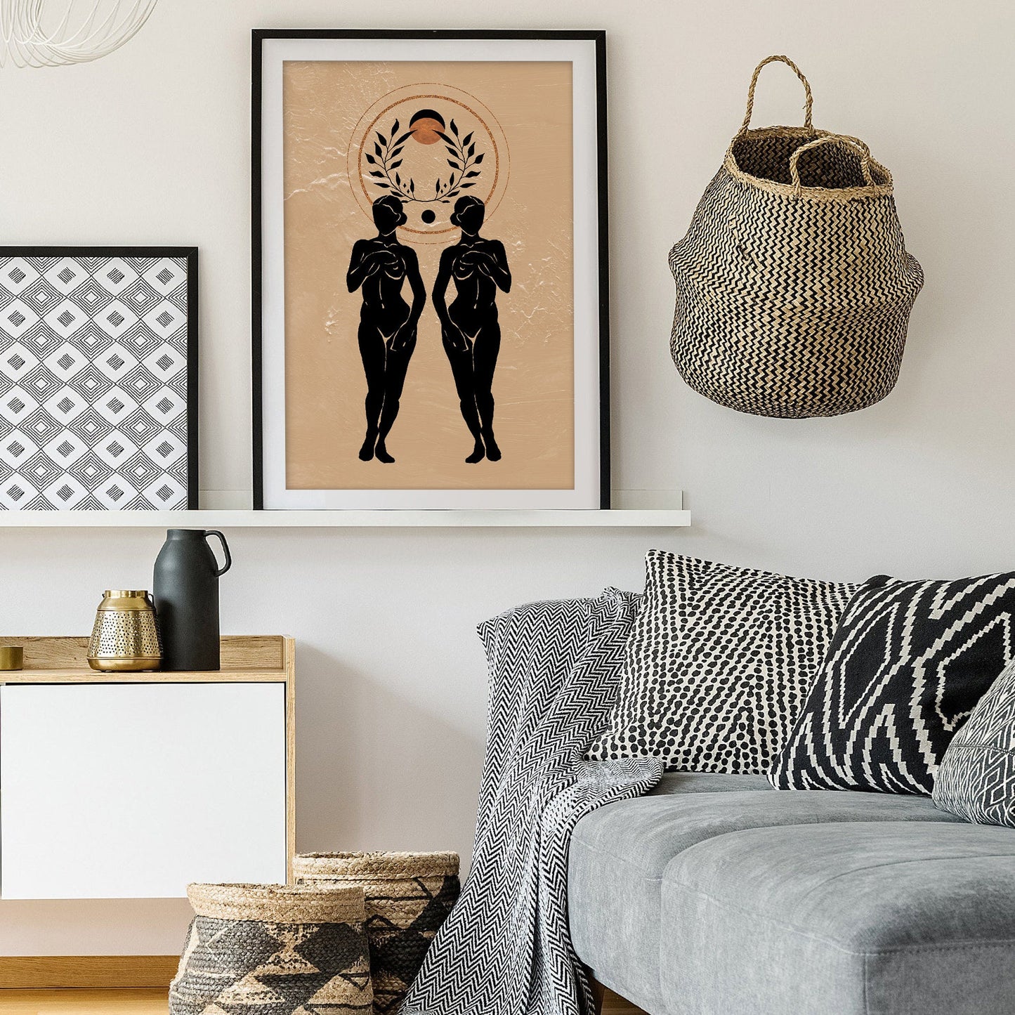 Twin Shadows Feminine Art Print