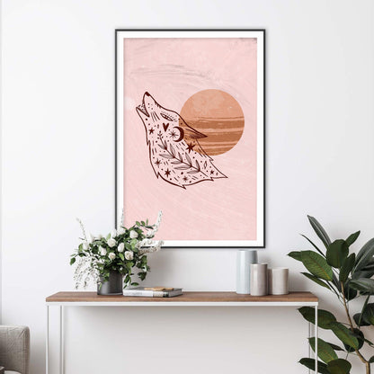 Wolf Moonrise Art Print