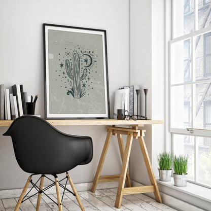 Stellar Cactus Art Print