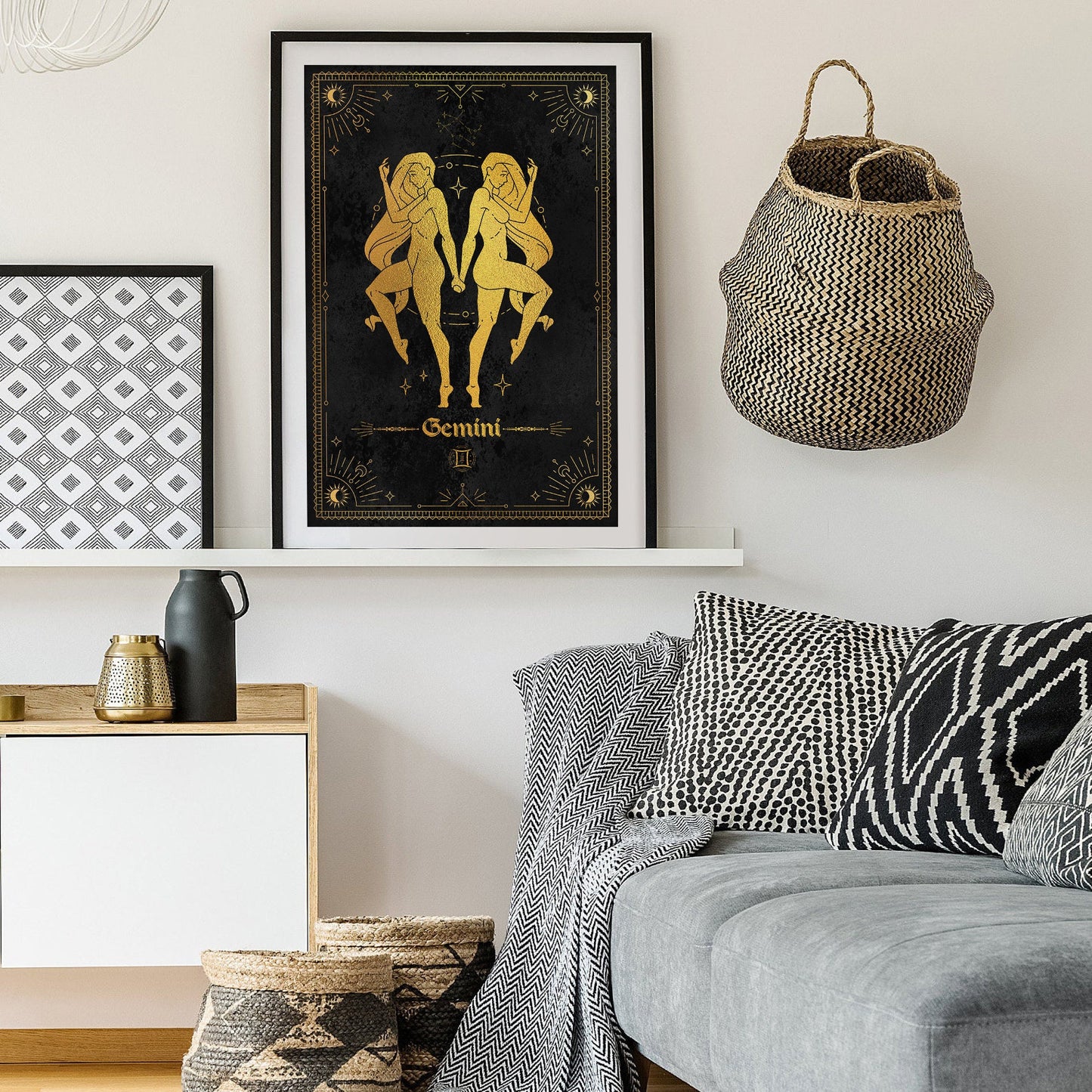 Gemini Gold Foil Art Print