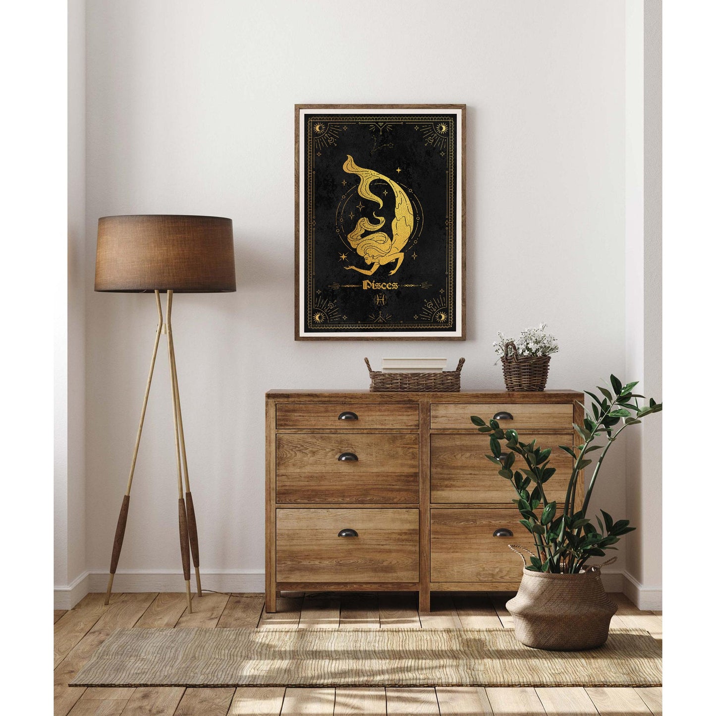 Pisces Gold Foil Art Print