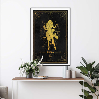 Libra Gold Foil Art Print