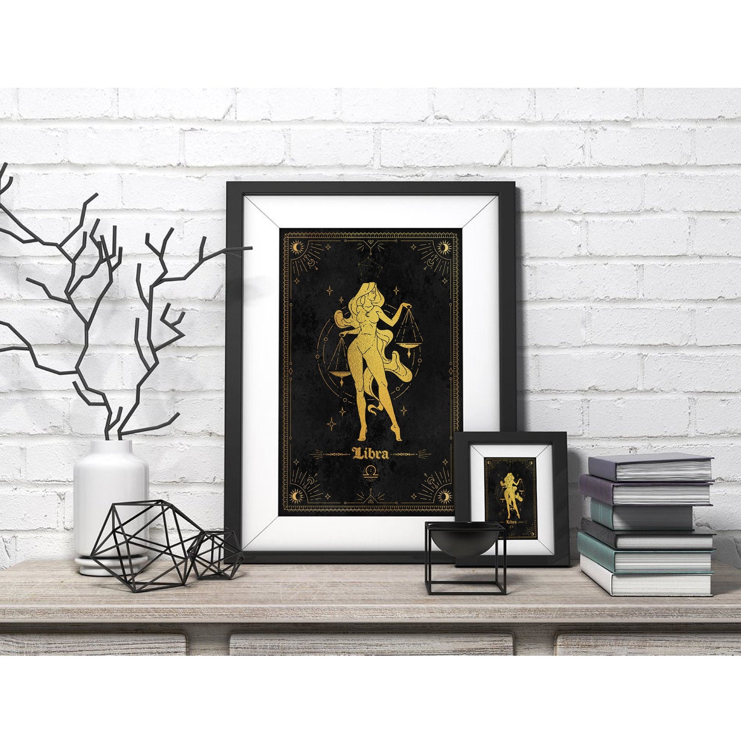 Libra Gold Foil Art Print