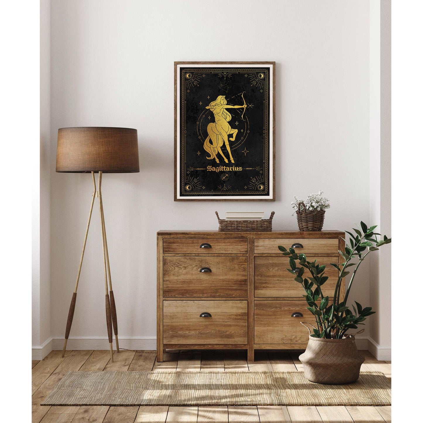 Sagittarius Gold Foil Art Print