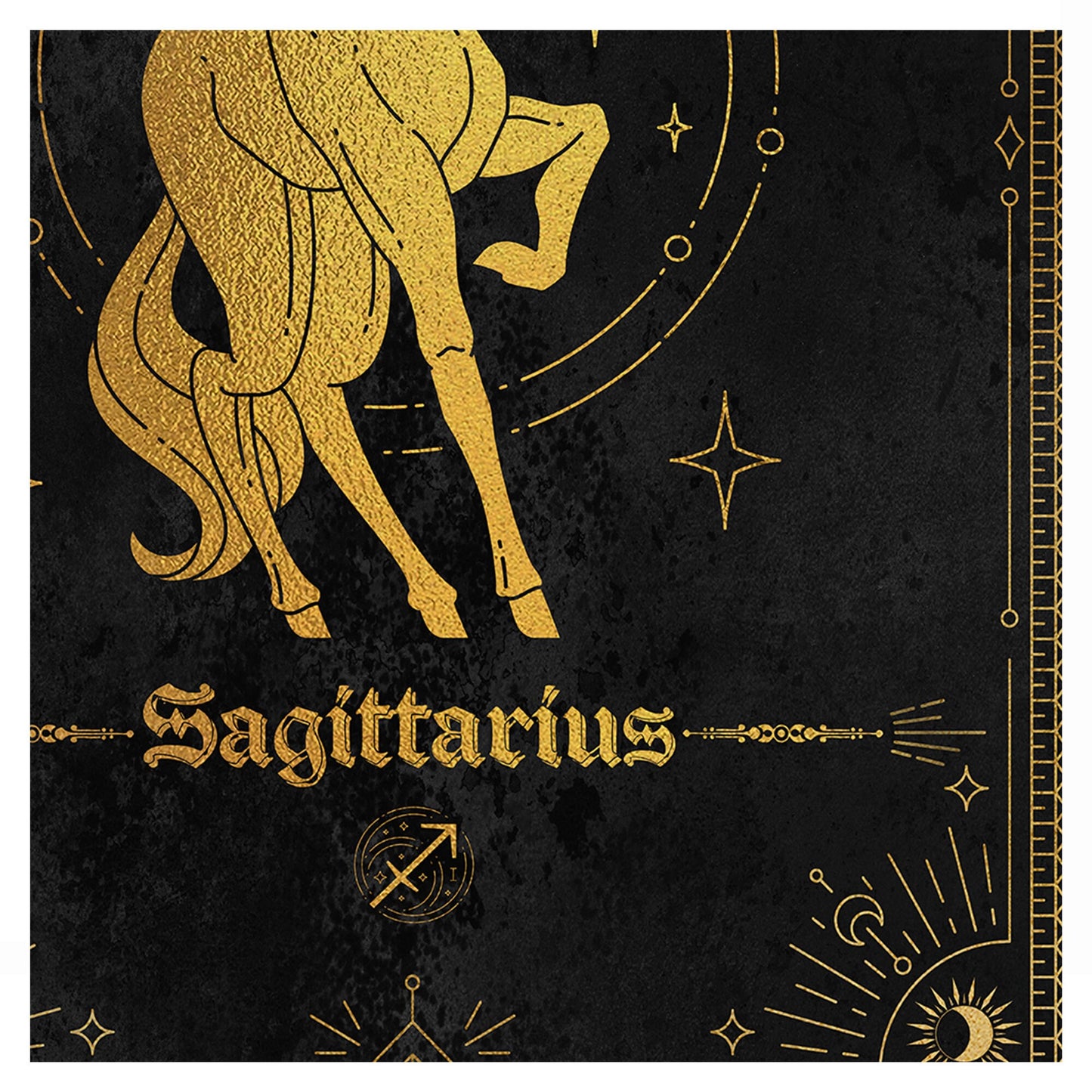 Sagittarius Gold Foil Art Print