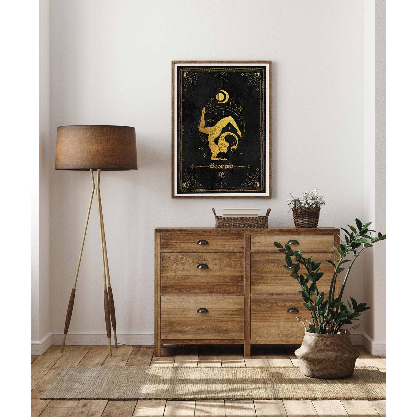 Scorpio Gold Foil Art Print