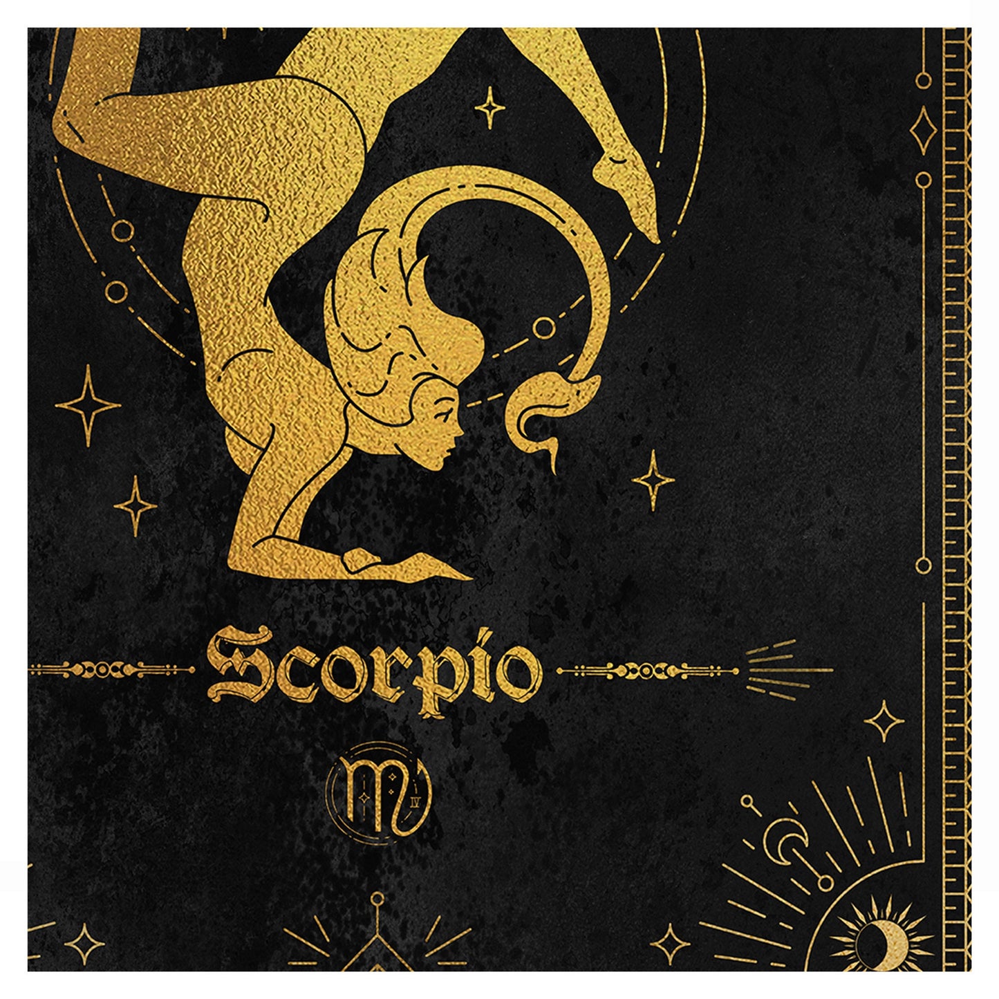 Scorpio Gold Foil Art Print