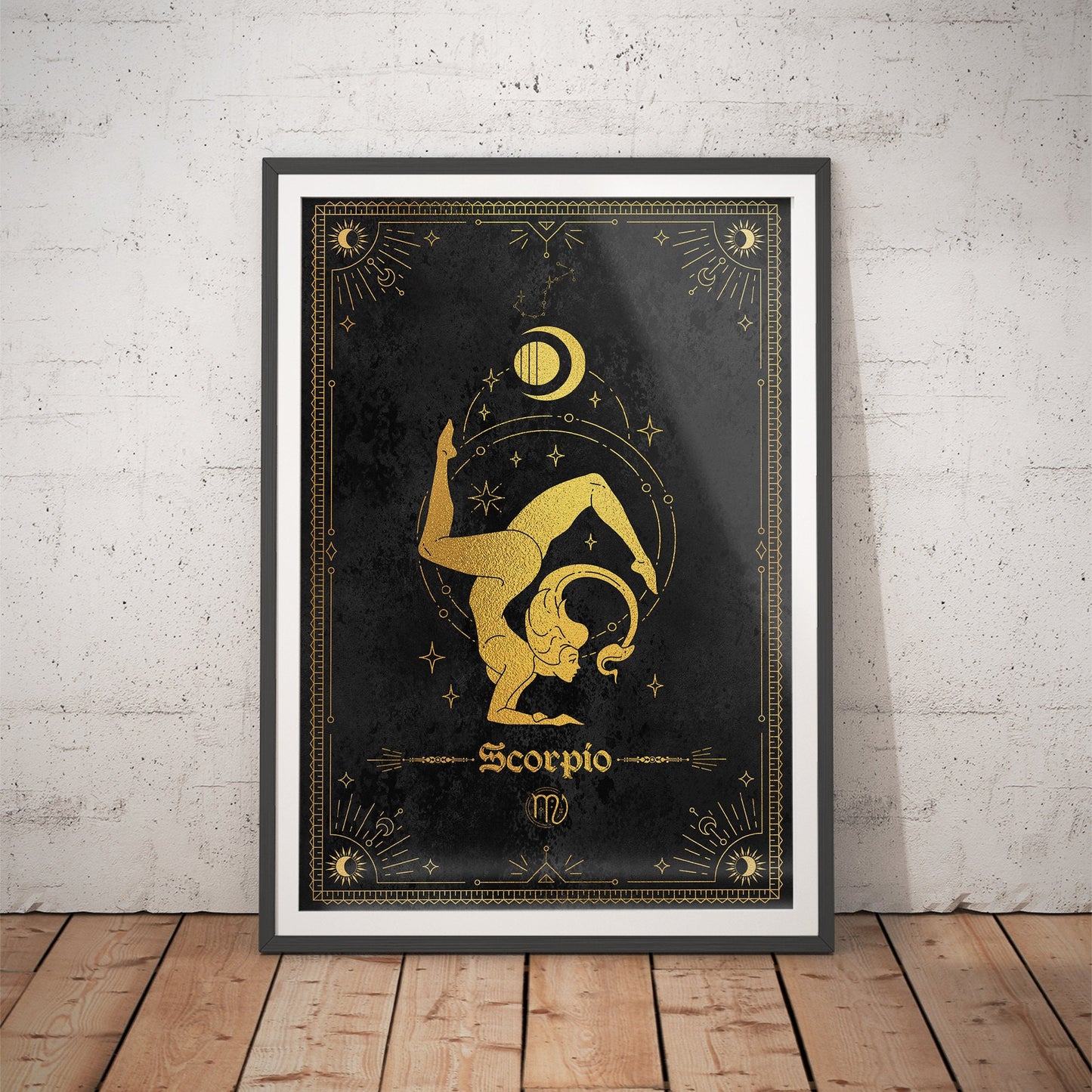 Scorpio Gold Foil Art Print