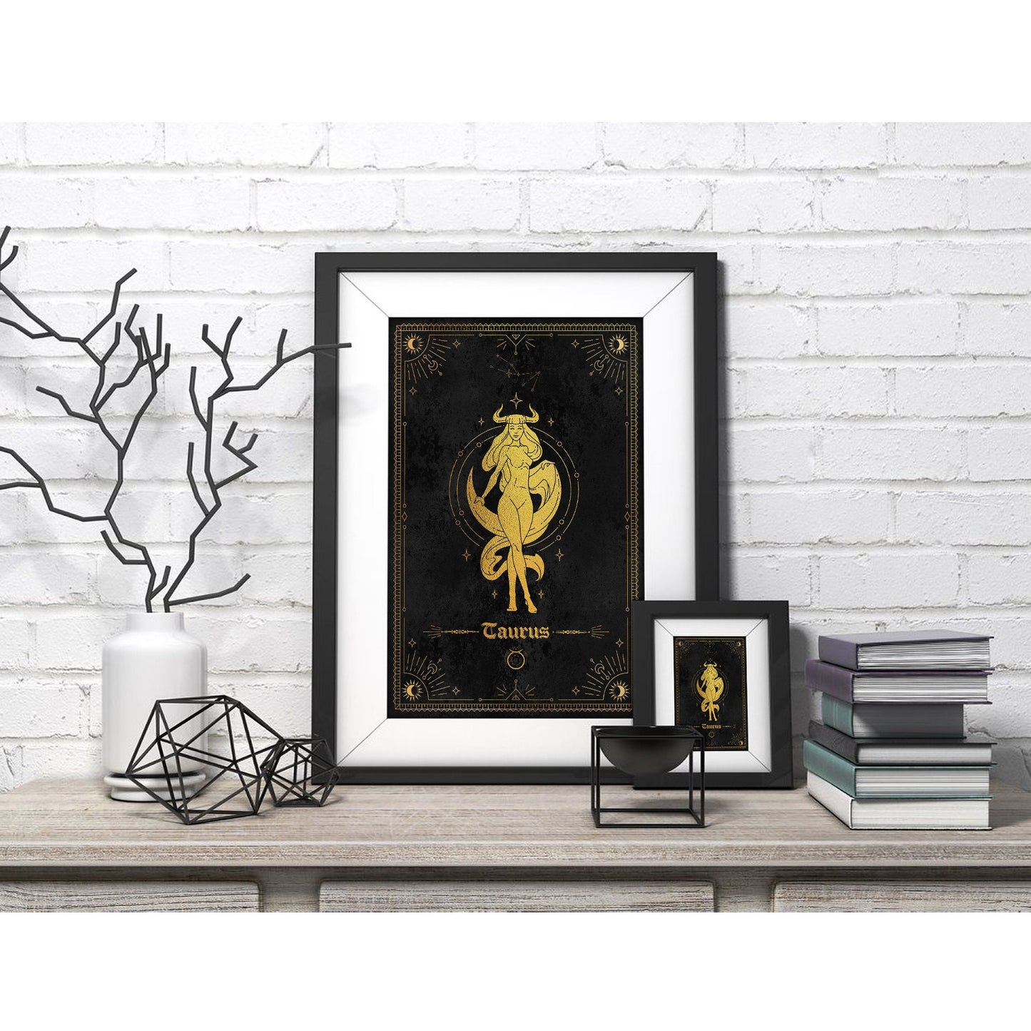 Taurus Gold Foil Art Print