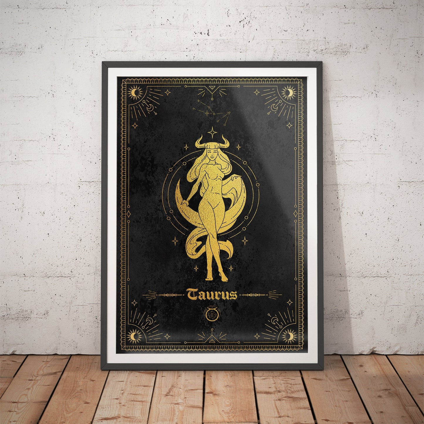 Taurus Gold Foil Art Print