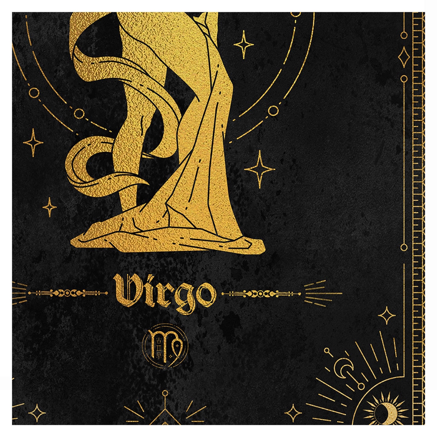 Virgo Gold Foil Art Print