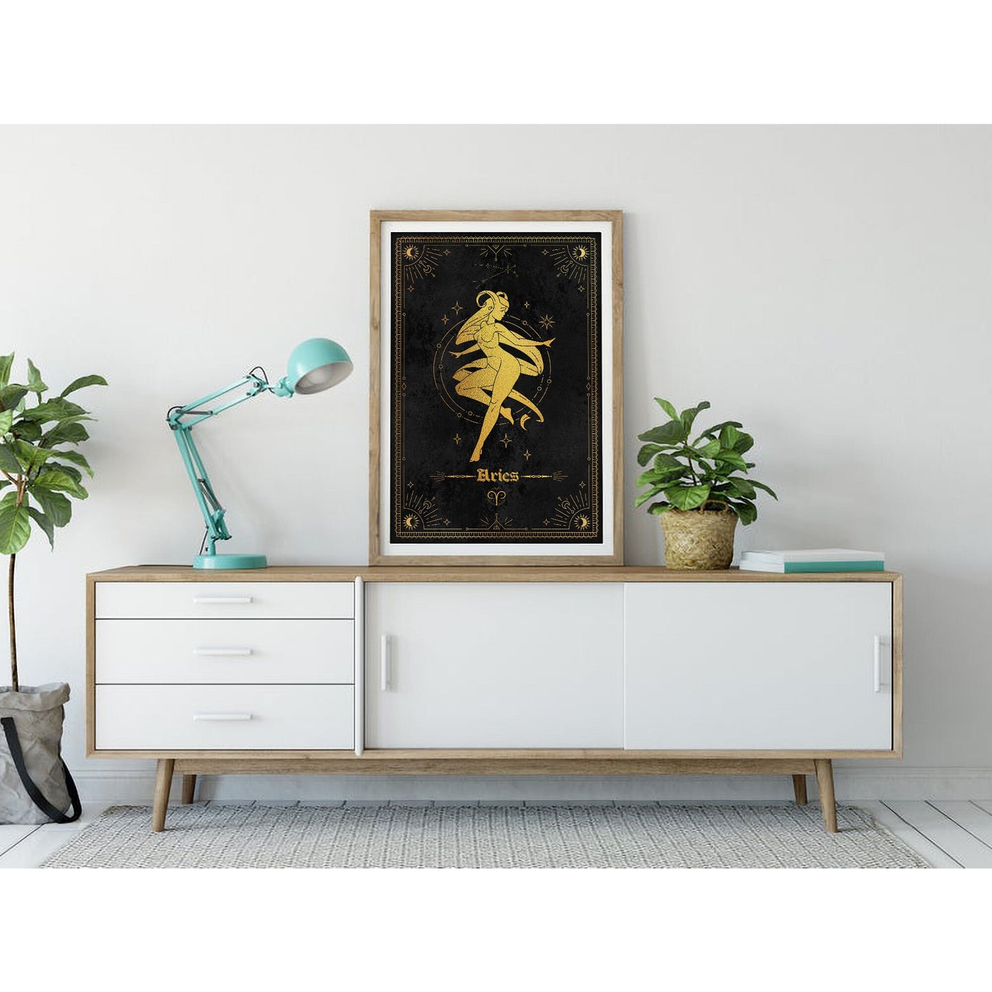 Aries Gold Foil Art Print