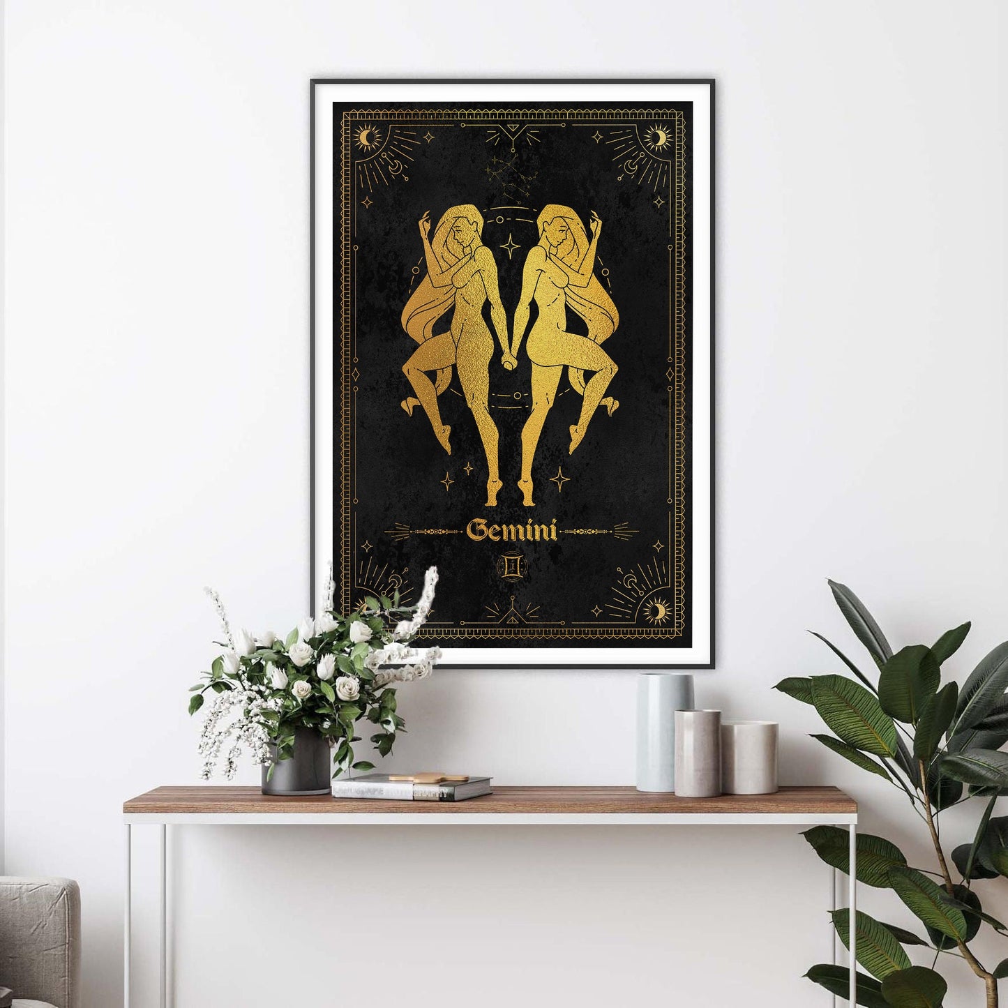 Gemini Gold Foil Art Print