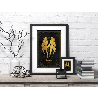 Gemini Gold Foil Art Print