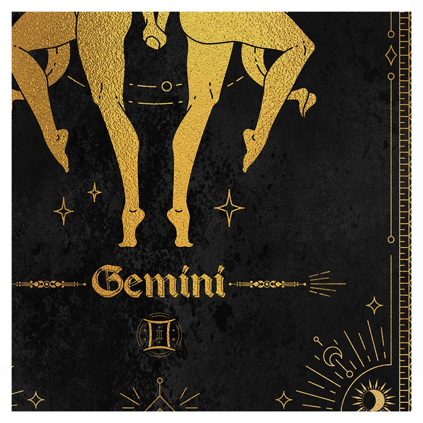 Gemini Gold Foil Art Print