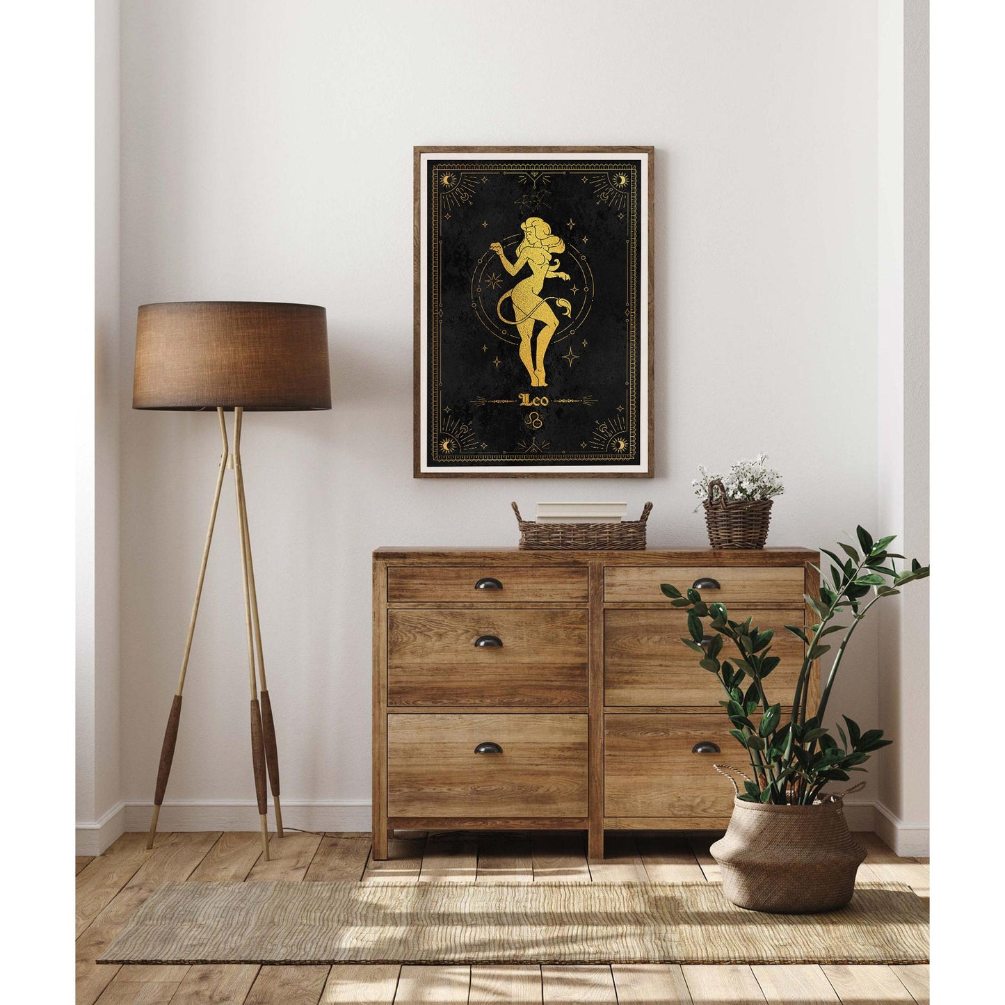 Leo Gold Foil Art Print