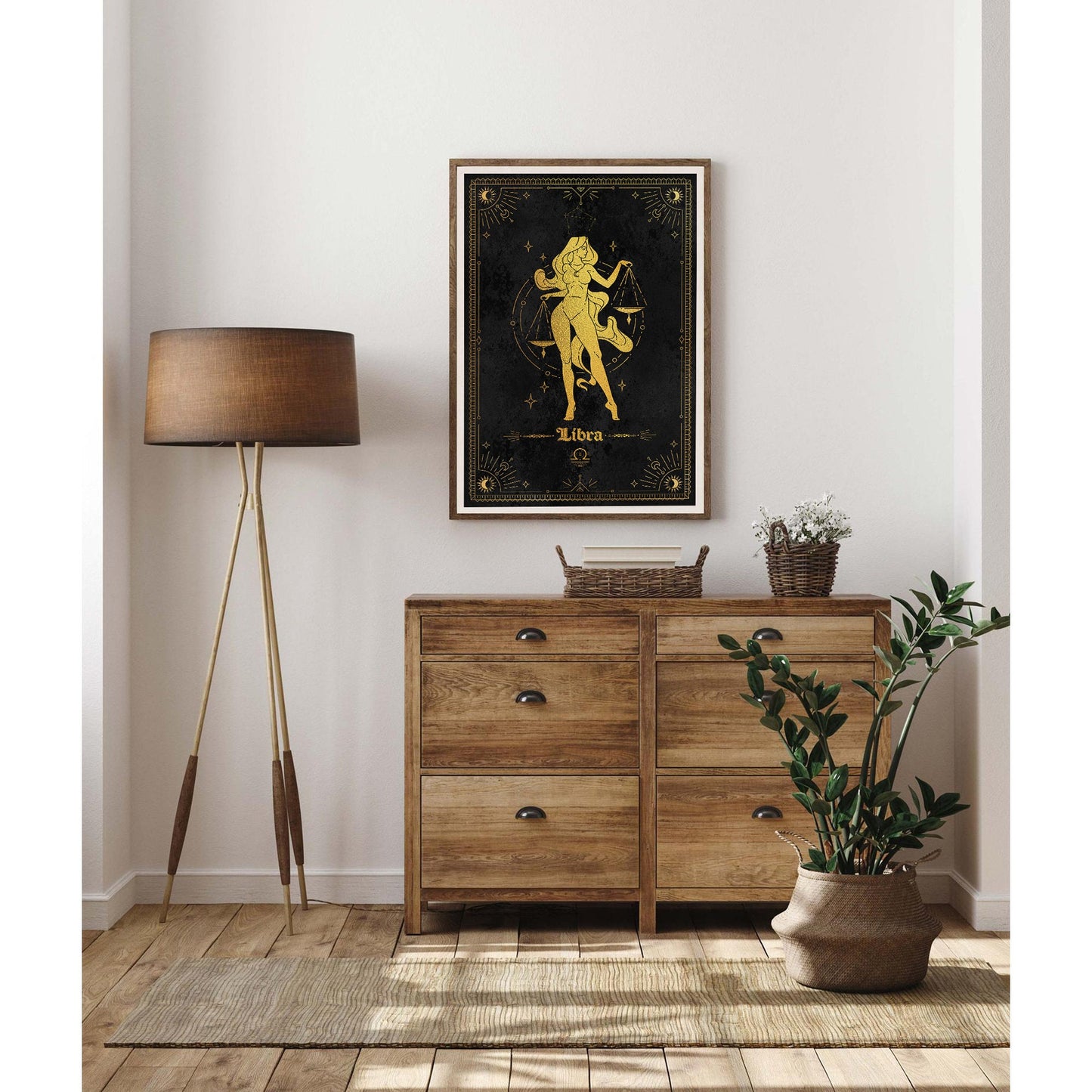 Libra Gold Foil Art Print