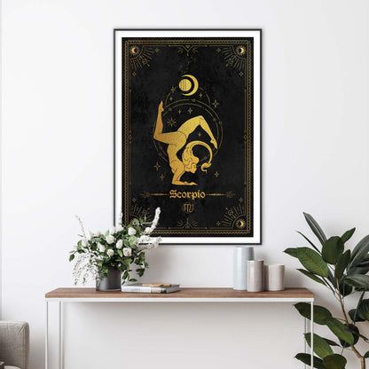 Scorpio Gold Foil Art Print