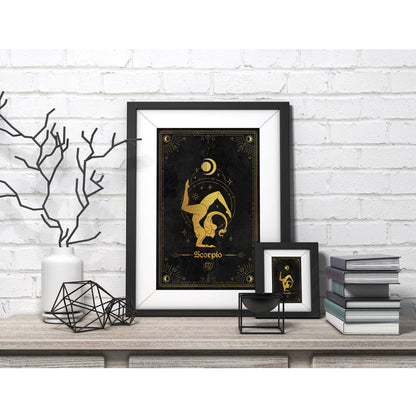 Scorpio Gold Foil Art Print