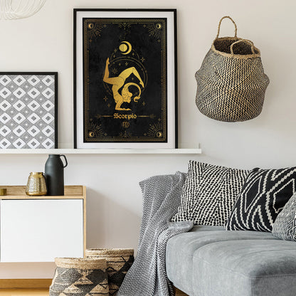 Scorpio Gold Foil Art Print