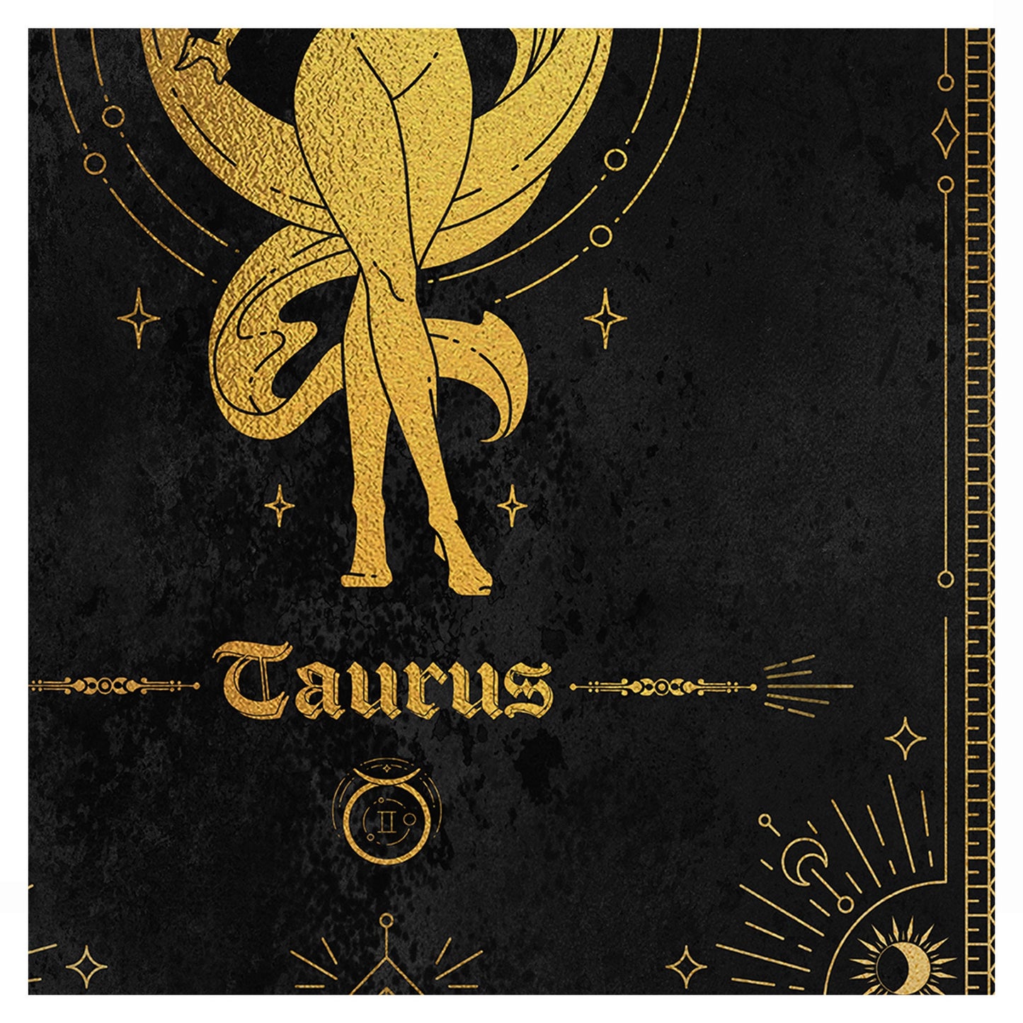 Taurus Gold Foil Art Print