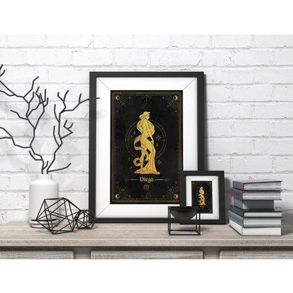 Virgo Gold Foil Art Print