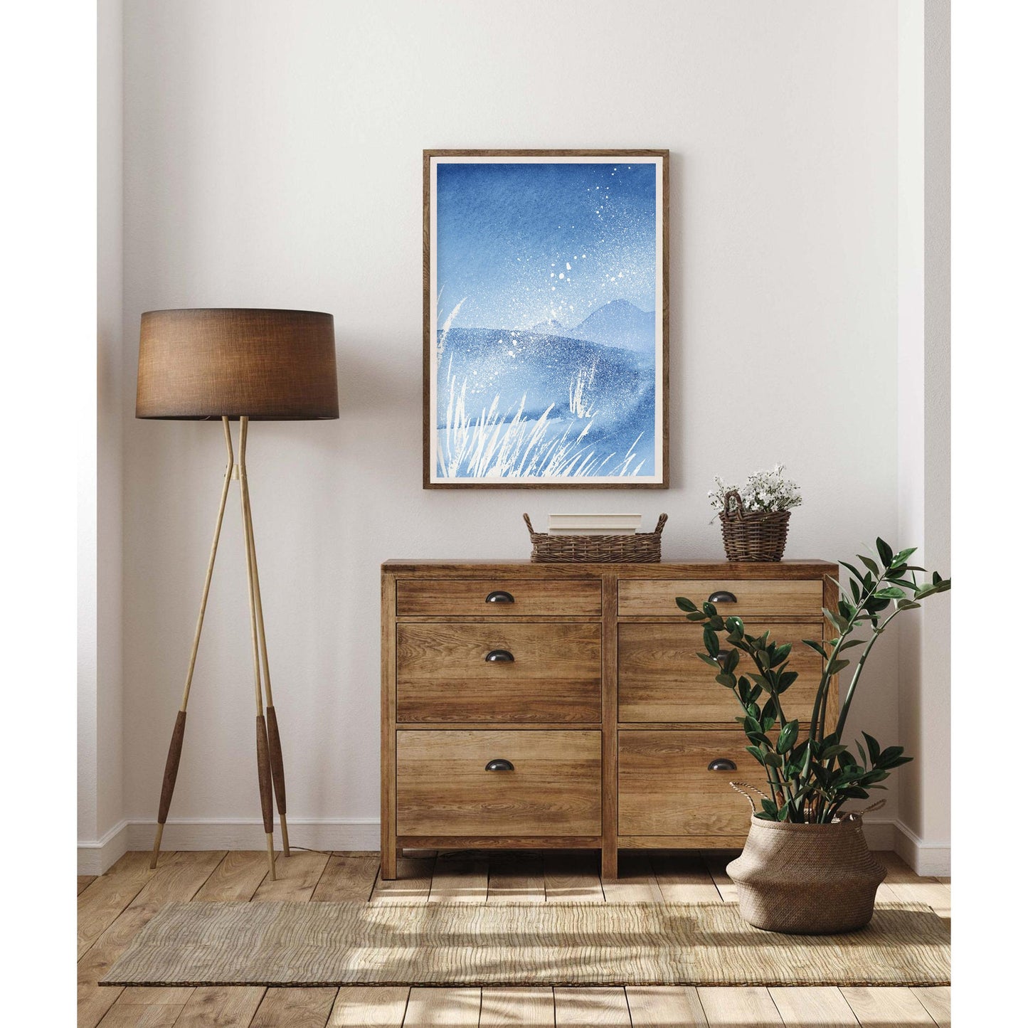 Winter Mountain Tranquility Art Print