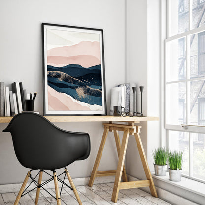 Sunset Ridge Abstract Art Print