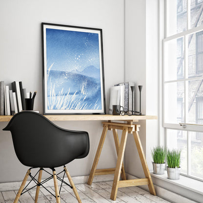 Winter Mountain Tranquility Art Print