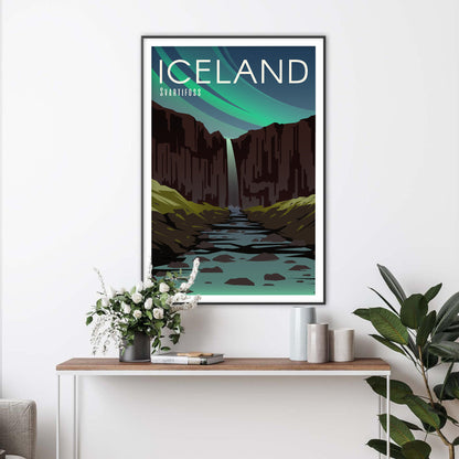 Icelandic Canyon - Iceland Art Print