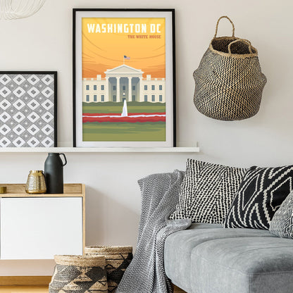 Washington DC Iconic Landmarks Art Print