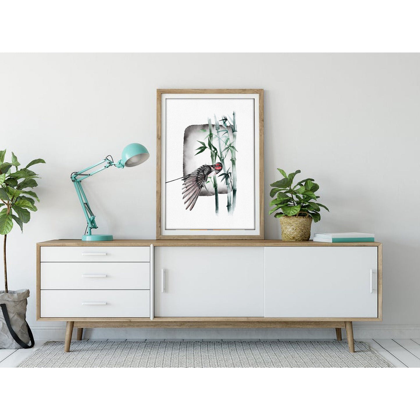 Bamboo Whisperings Japanese Watercolor Art Print