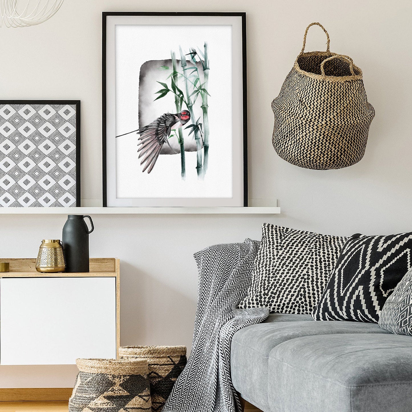 Bamboo Whisperings Japanese Watercolor Art Print